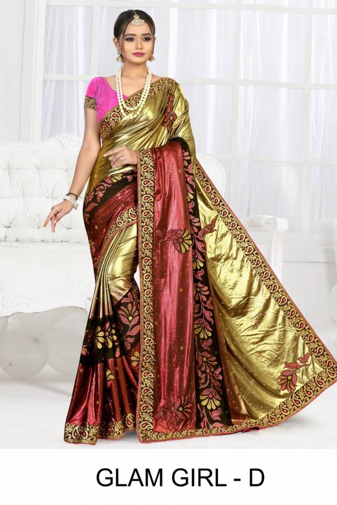 Ronisha Glam Girl Latest Fancy Designer Heavy Diamond Latest Saree Collection